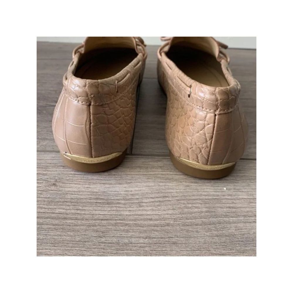 MICHAEL KORS Womens Beige Crocodile Sutton Round Toe Slip On Moccasins 8.5 M - Picture 3 of 4